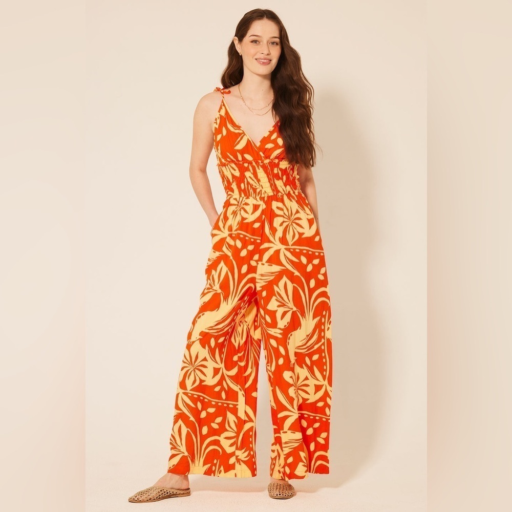 NEW Patrons of Peace Arcadia Exotic Orange Jumpsuit Women’s Size S